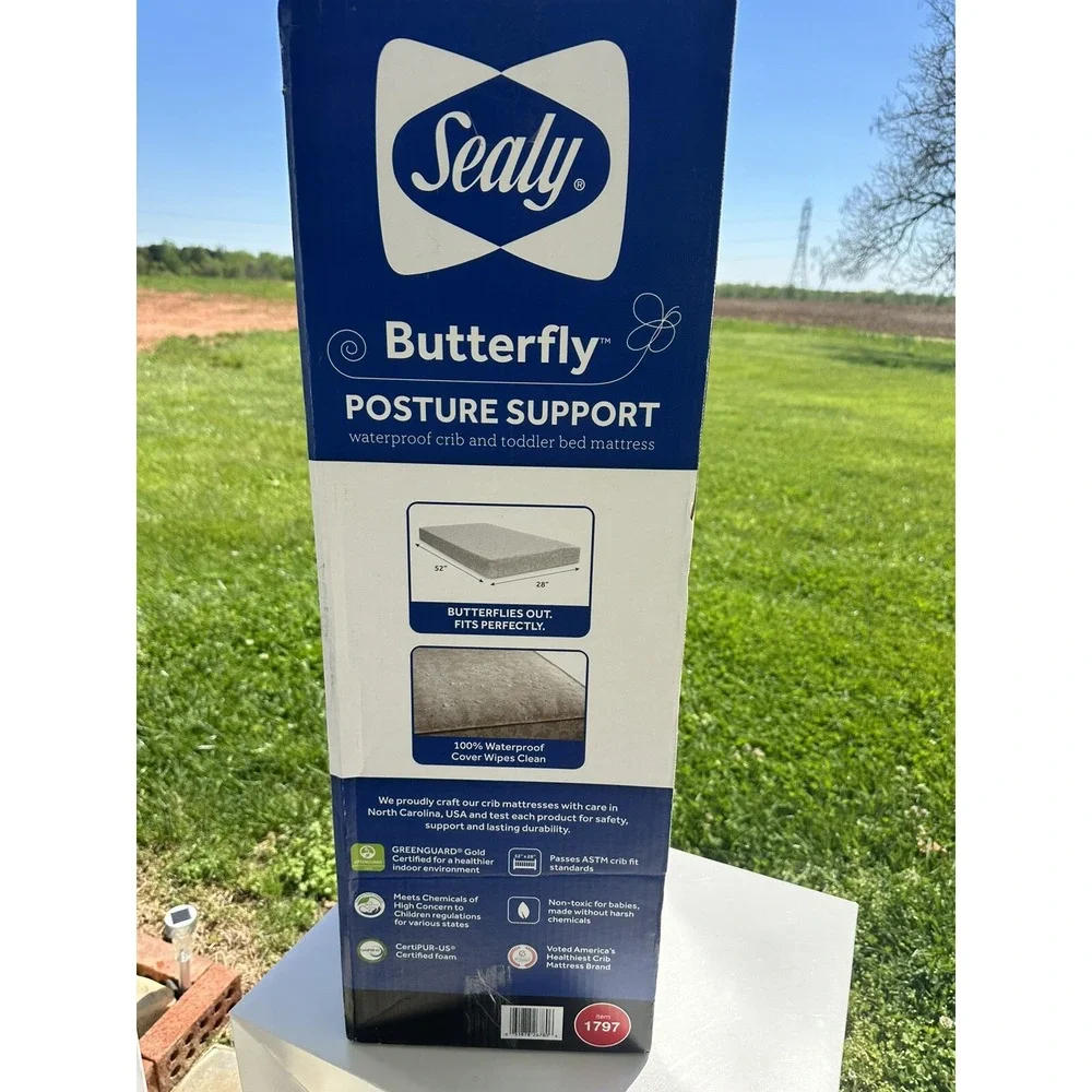 New Seals Butterfly Premium Firm‎ Crib Mattress And Toddler Mattress